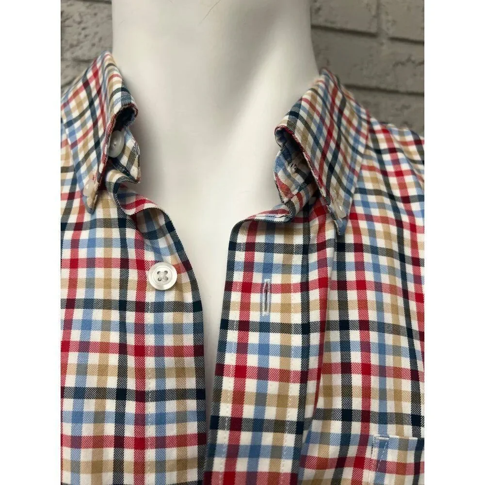 Duluth Multicolored Checked Short Sleeve Men's Shirt Size 2XL
